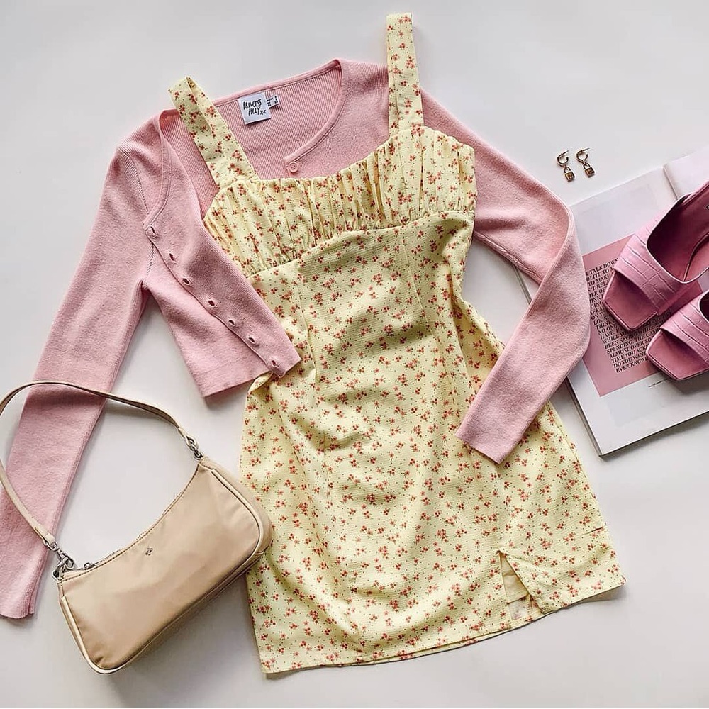 Princess Polly Freya Light Yellow Mini Dress